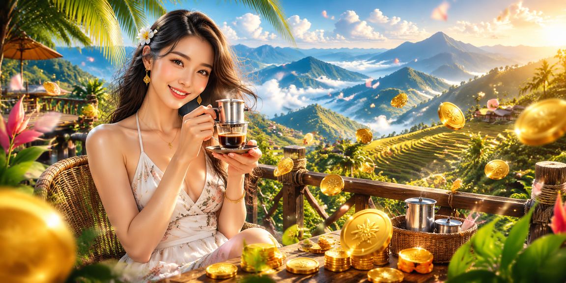 Người dùng kiểm tra điểm VIP trên ứng dụng casino tại Sapa bên ly cà phê sáng